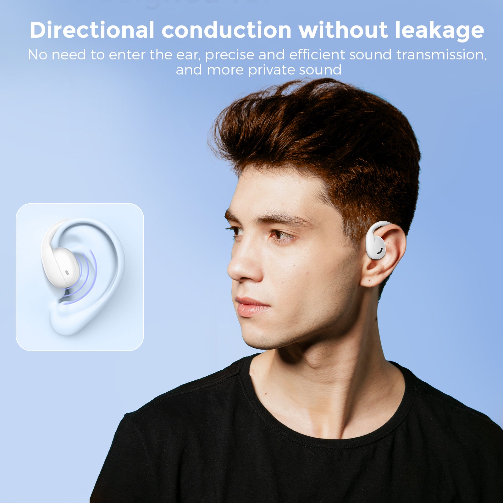 AHASTYLE WG134 Silicone Ear Loop Headphone Open Ear Wireless Bluetooth Earphones AHASTYLE WG134 Silicone Ear Loop Headphone Open Ear Wireless Bluetooth Earphones